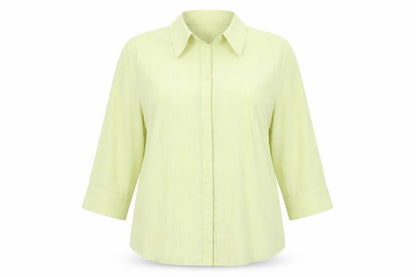 Womens UK Size 16 FOSBY Green Basic Button-Up