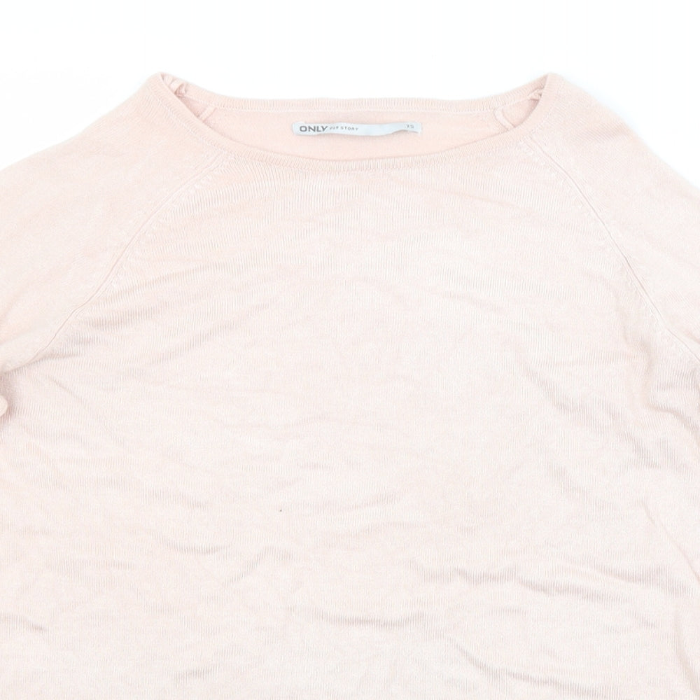 Womens UK Size XS Only Pink Pullover Jumper