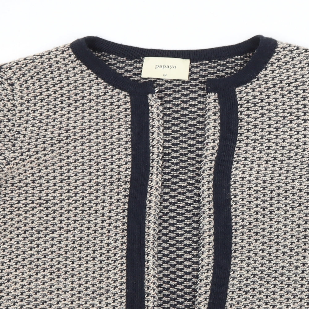 Womens UK Size M Papaya Multicoloured Cardigan Jumper