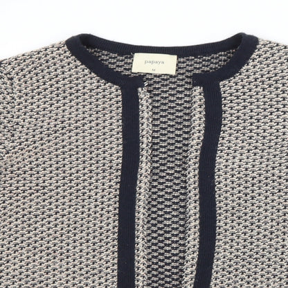 Womens UK Size M Papaya Multicoloured Cardigan Jumper
