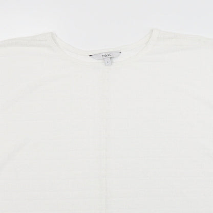 NEXT Womens White Striped  Basic Blouse Size 6