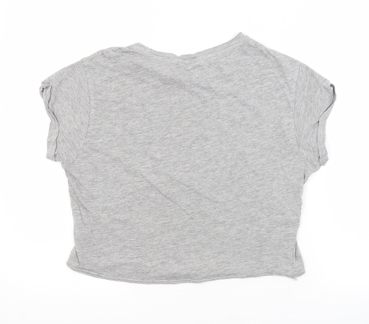 New Look Girls Grey   Cropped T-Shirt Size 12-13 Years  - NASA