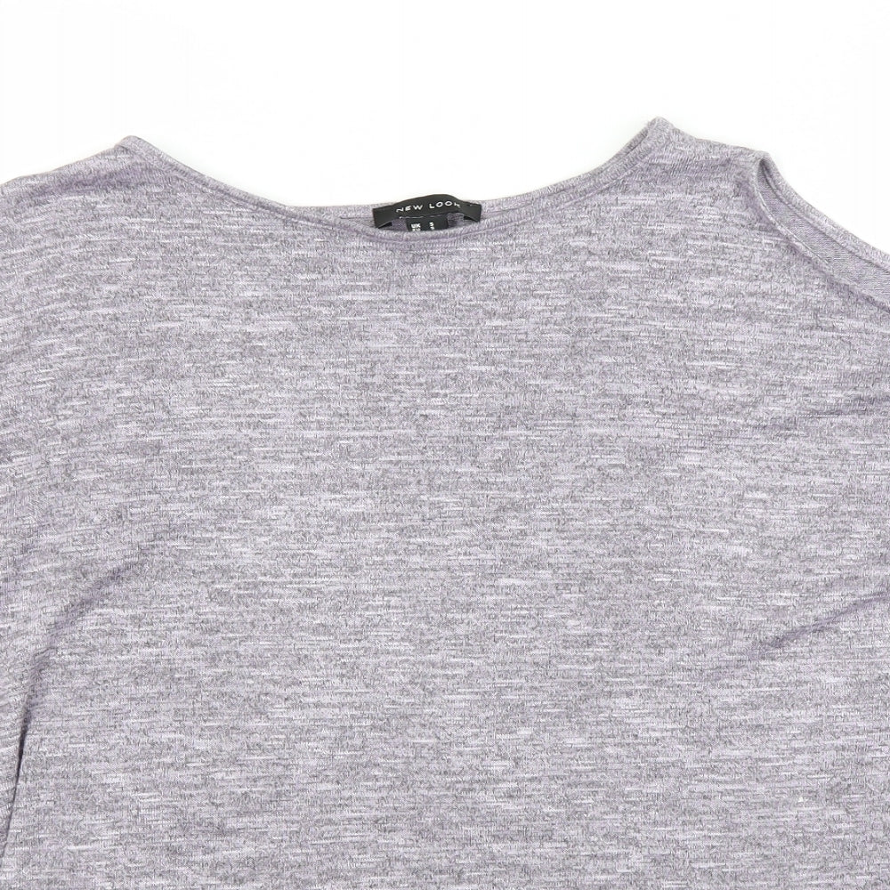 Womens UK Size S New Look Purple Basic Blouse