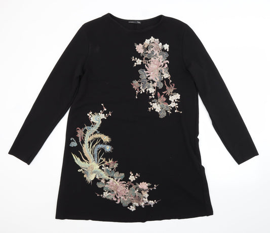 Zara Womens Beige Floral  A-Line