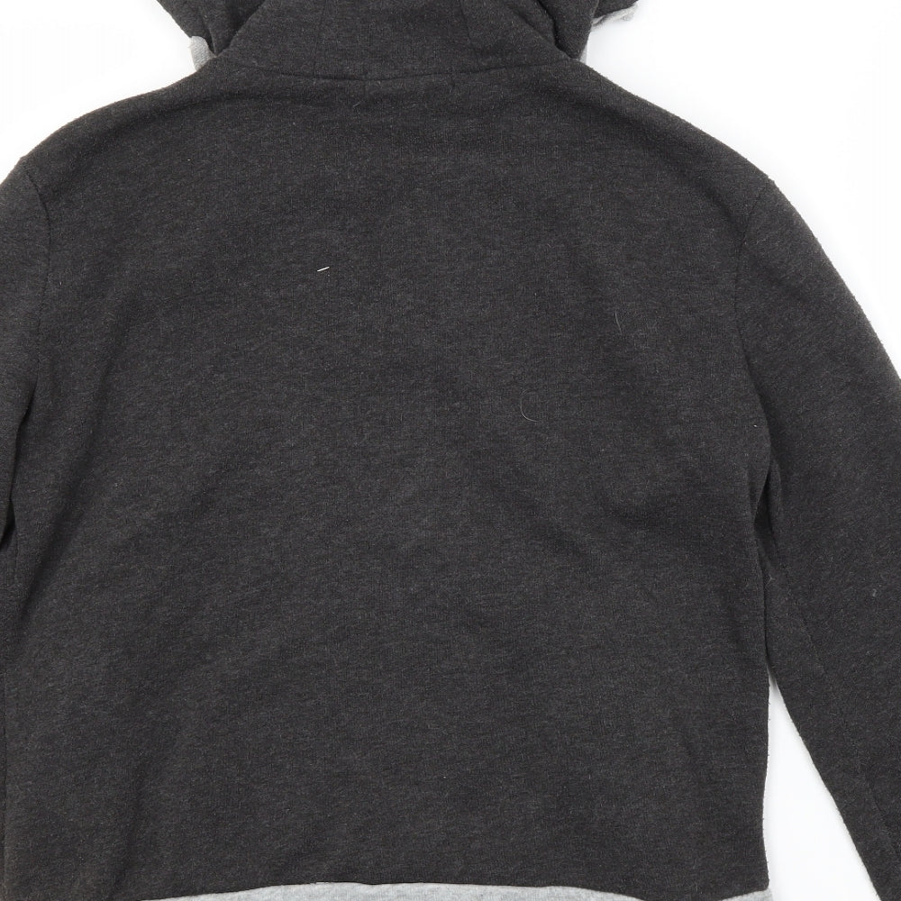 PEI XIANG Mens Grey   Full Zip Hoodie
