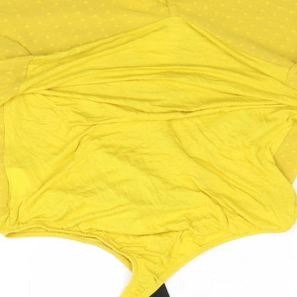 Boohoo Womens Yellow   Leotard One-Piece Size 8