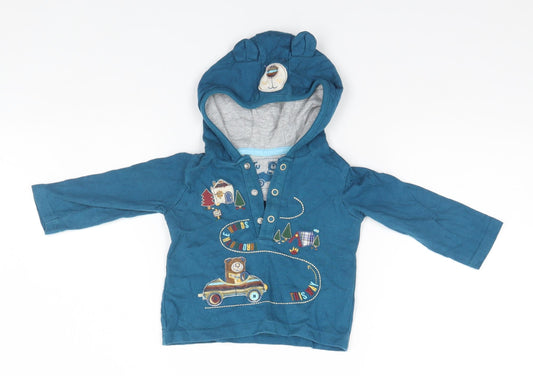 TU  Blue   Pullover Jumper Size 6-9 Months  - Bear
