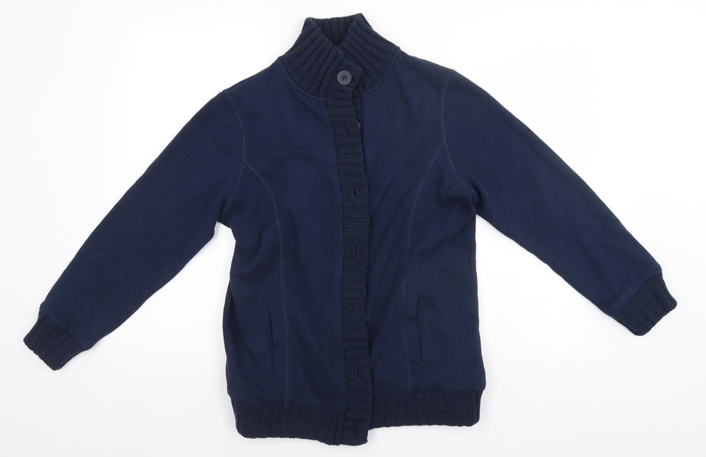 Womens UK Size 14 Damart Blue Cardigan Jumper
