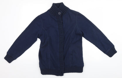 Womens UK Size 14 Damart Blue Cardigan Jumper