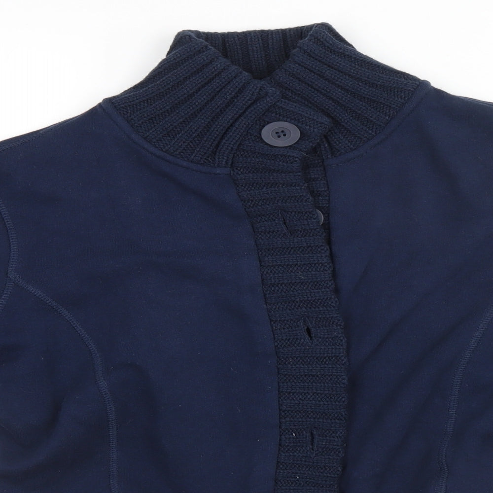 Womens UK Size 14 Damart Blue Cardigan Jumper