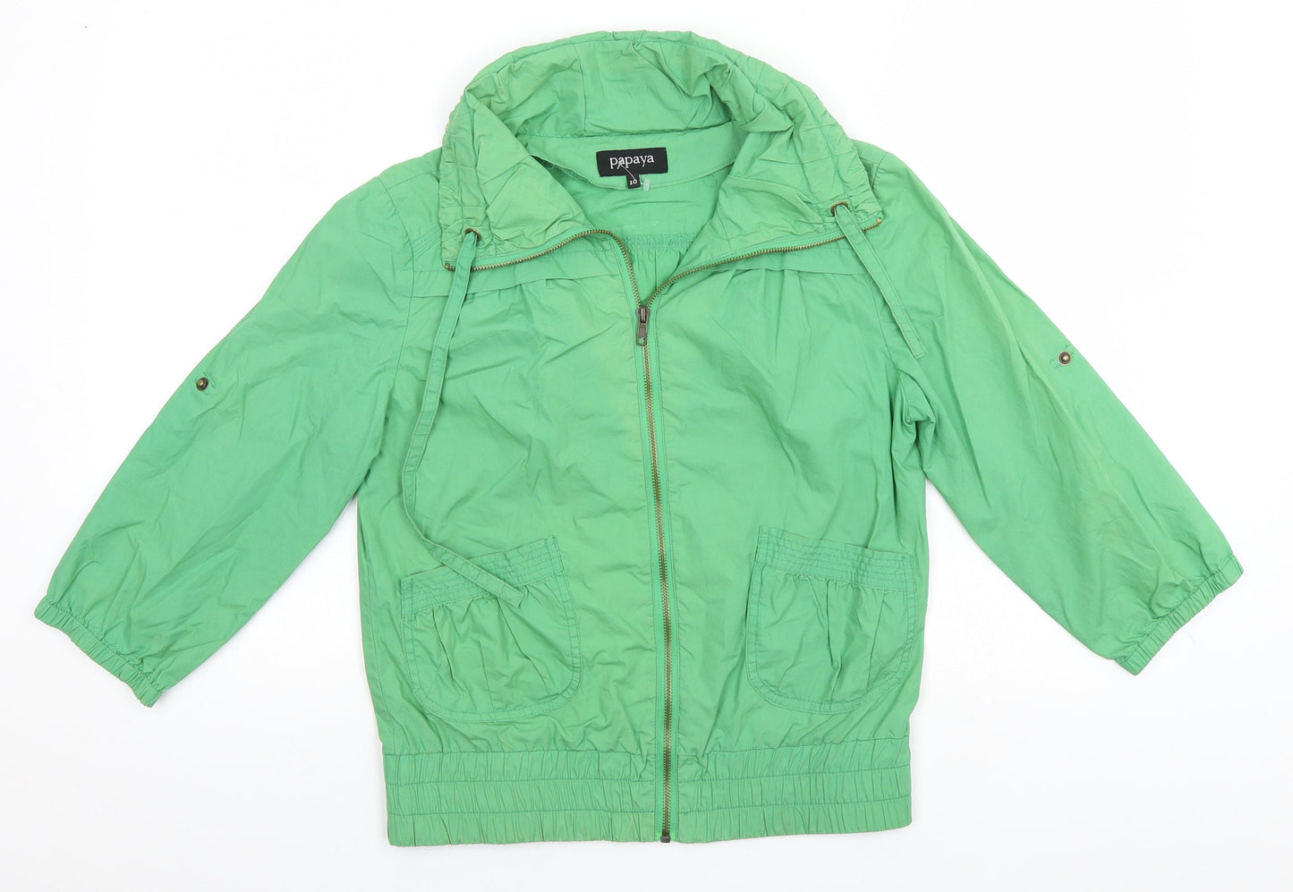 Papaya Womens Green   Overcoat Coat Size 10