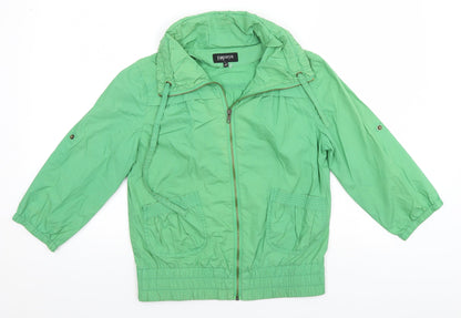 Papaya Womens Green   Overcoat Coat Size 10