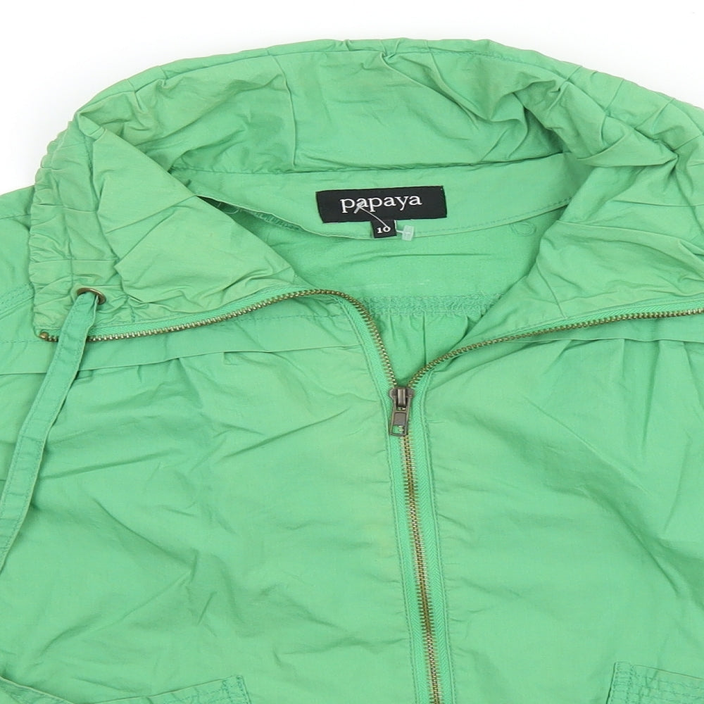 Papaya Womens Green   Overcoat Coat Size 10