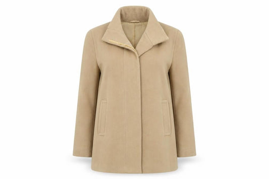 John Lewis Womens Beige   Overcoat Coat Size 12
