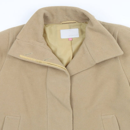 John Lewis Womens Beige   Overcoat Coat Size 12