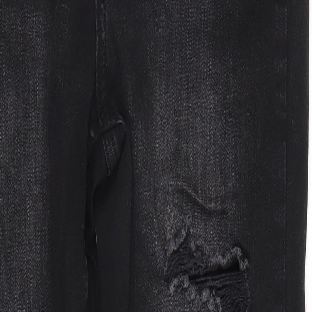 Denim & Co. Womens Black   Straight Jeans Size 12 L26 in