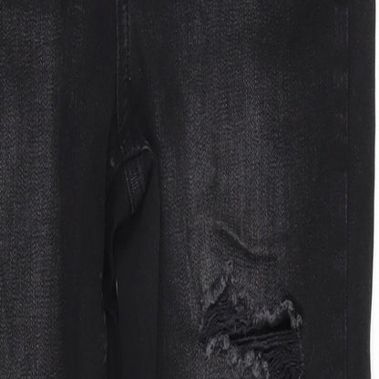 Denim & Co. Womens Black   Straight Jeans Size 12 L26 in