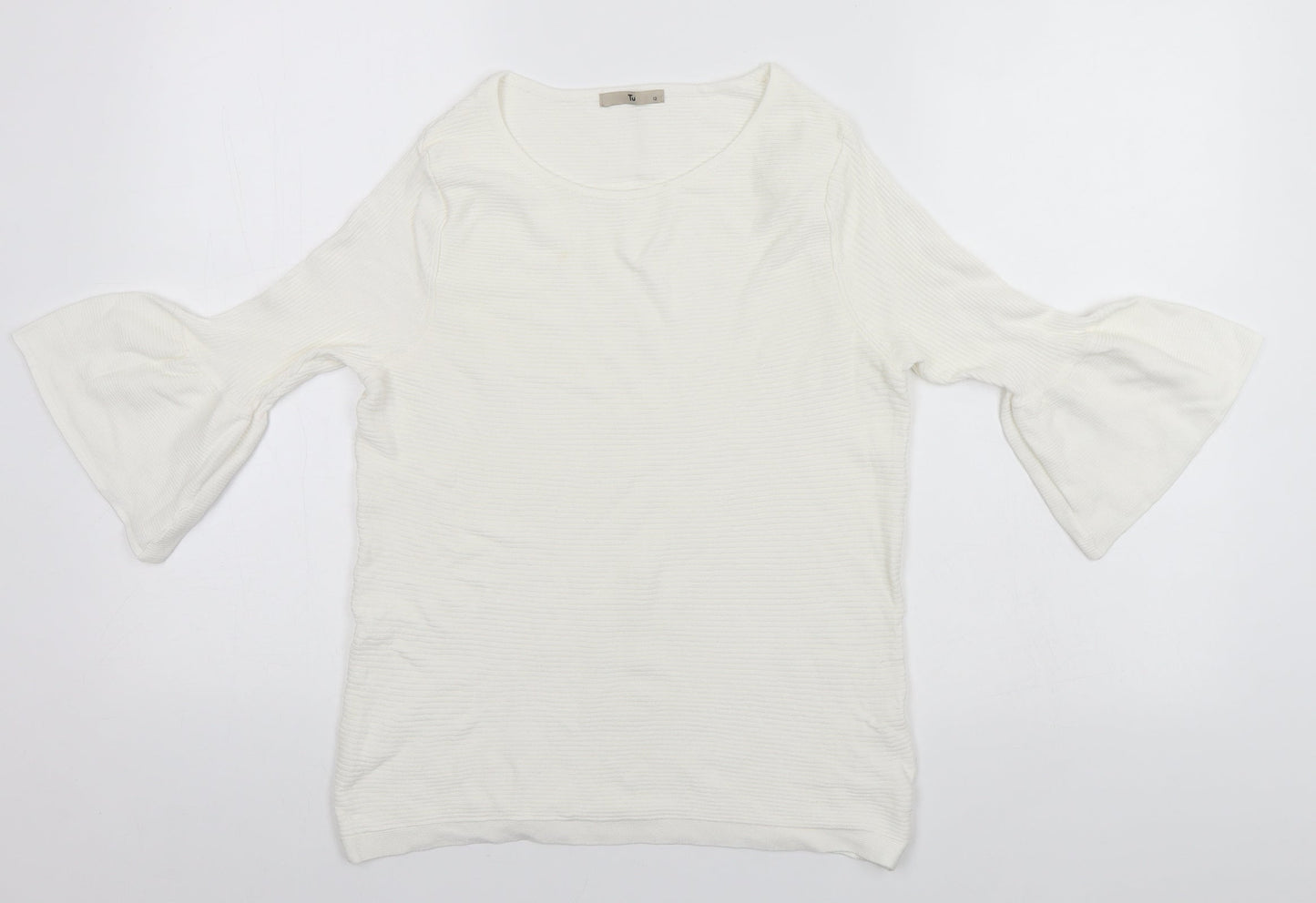 TU Womens White   Pullover Jumper Size 12