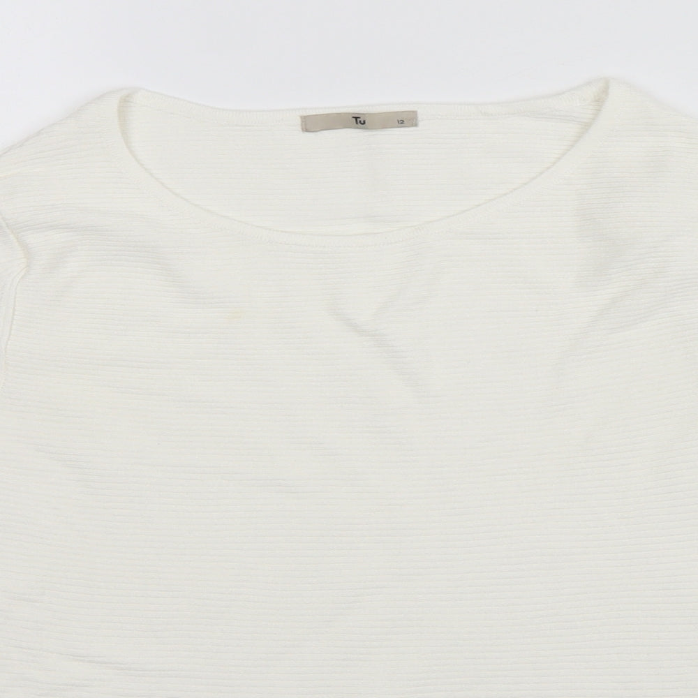 TU Womens White   Pullover Jumper Size 12