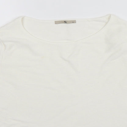 TU Womens White   Pullover Jumper Size 12
