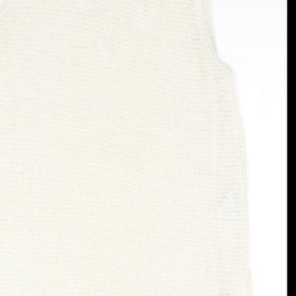 Womens UK Size 12 New Look Ivory Basic Tank