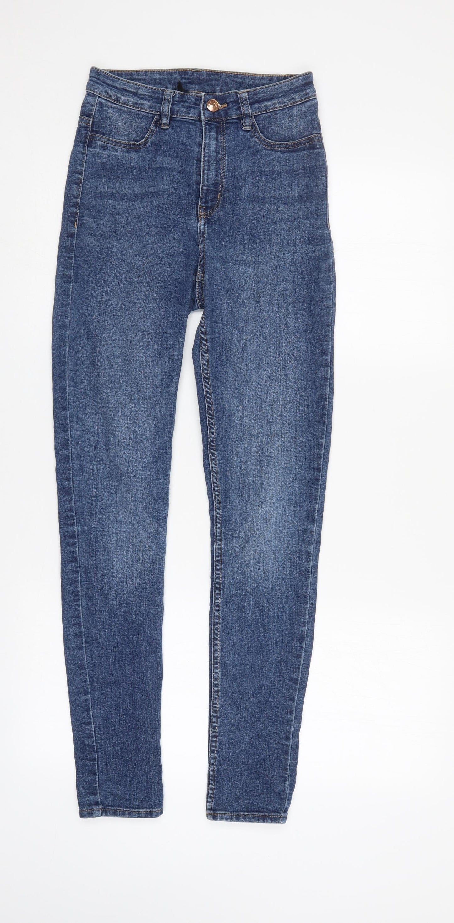 Womens UK Size 6 Divided Regular Fit Straight Blue Jeans