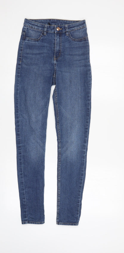 Womens UK Size 6 Divided Regular Fit Straight Blue Jeans