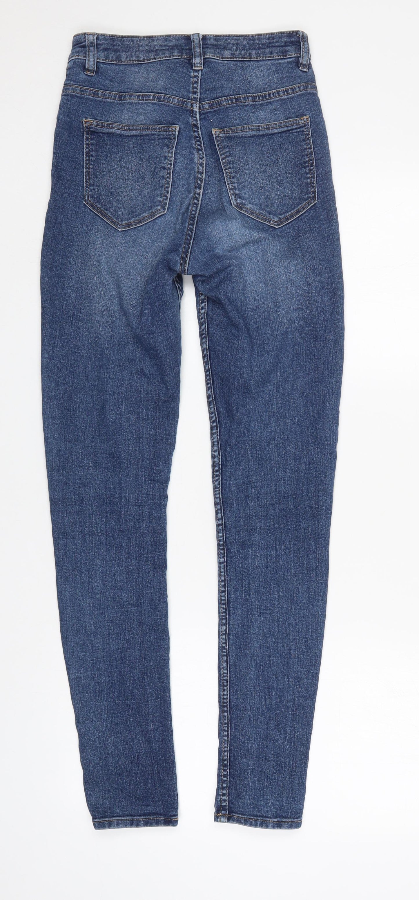 Womens UK Size 6 Divided Regular Fit Straight Blue Jeans