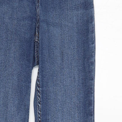 Womens UK Size 6 Divided Regular Fit Straight Blue Jeans