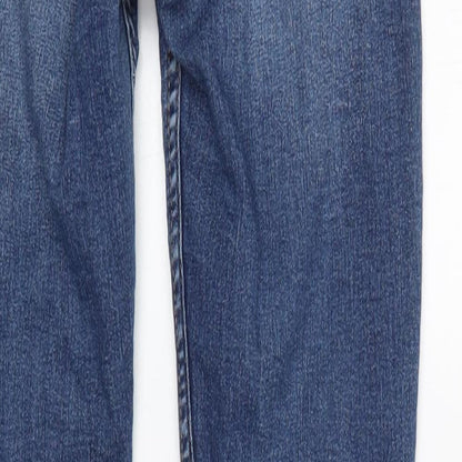 Womens UK Size 6 Divided Regular Fit Straight Blue Jeans