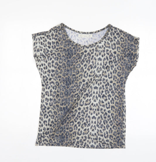 New Look Womens Multicoloured Animal Print  Basic Blouse Size 10