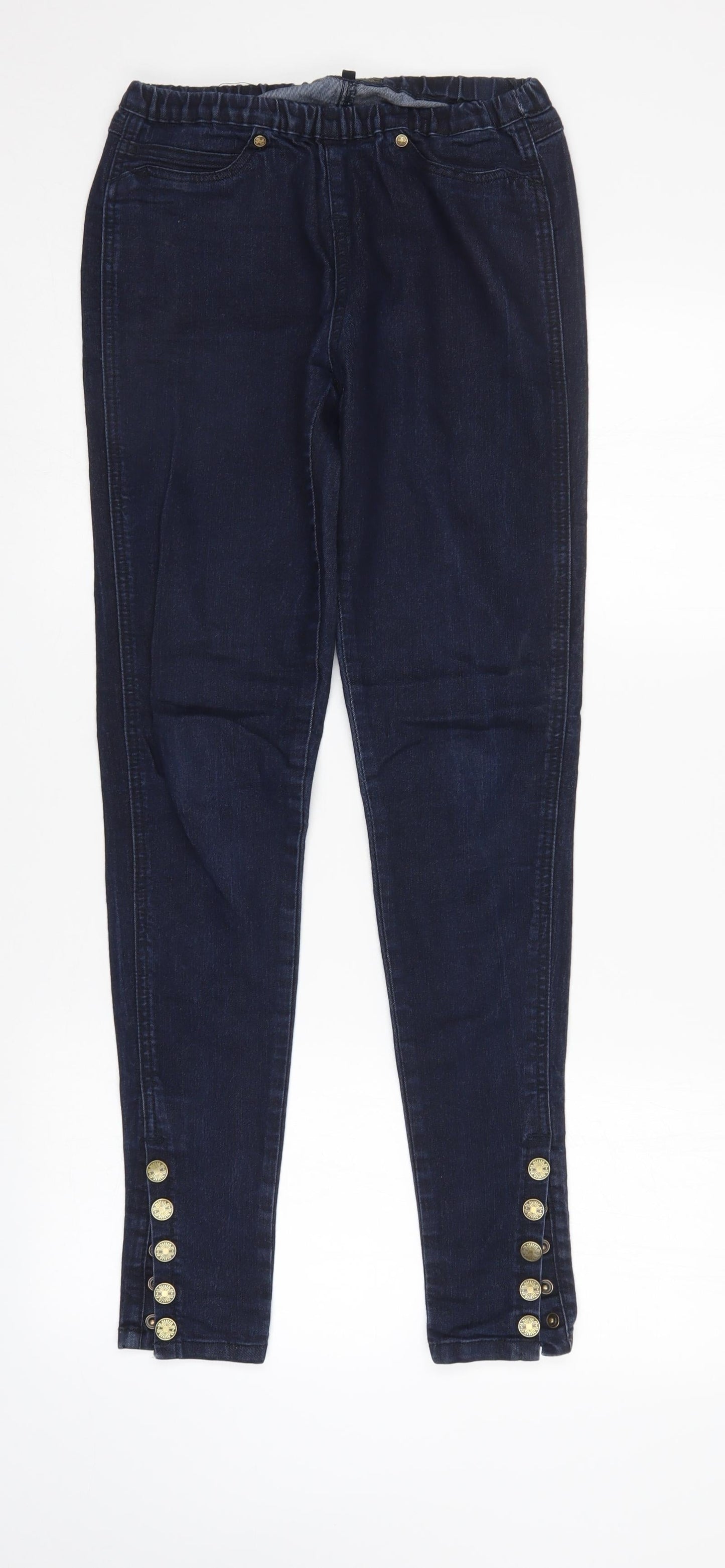 Womens UK Size 10 YESYES Regular Fit Tapered Blue Jeans