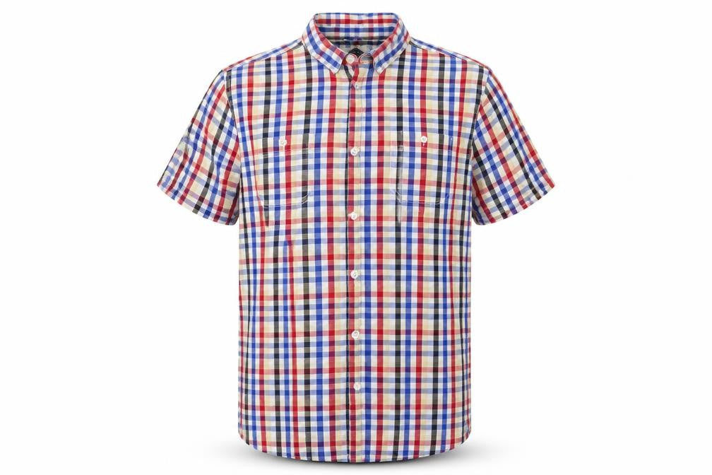 Mens UK Size XL New Look Multicoloured  Button-Up Short Sleeve Casual Shirt