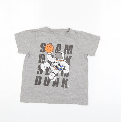 Primark Boys Grey   Basic Polo Size 5-6 Years