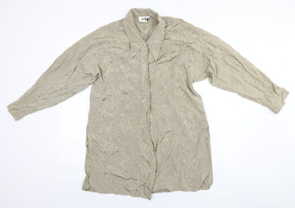 Womens UK Size  Wallis Beige Basic Button-Up