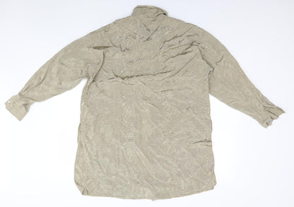 Womens UK Size  Wallis Beige Basic Button-Up