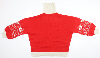 Womens UK Size 10 Missguided Red Pullover Jumper