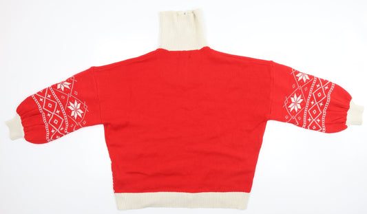 Womens UK Size 10 Missguided Red Pullover Jumper