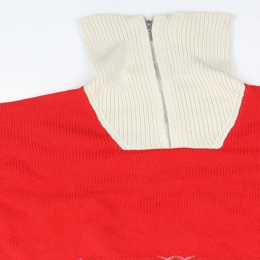 Womens UK Size 10 Missguided Red Pullover Jumper