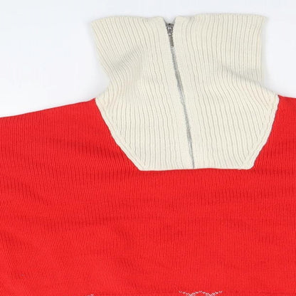 Womens UK Size 10 Missguided Red Pullover Jumper