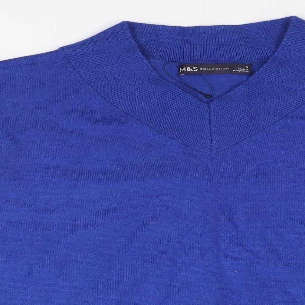 Marks and Spencer Mens Blue   Pullover Jumper Size S