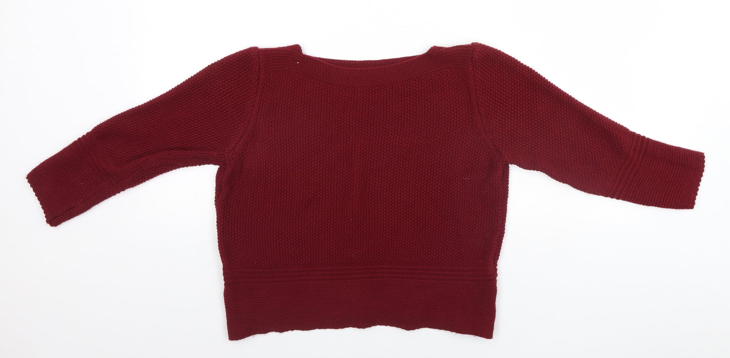 Womens UK Size  Preworn Red Pullover Jumper