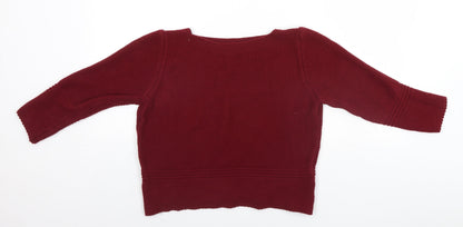 Womens UK Size  Preworn Red Pullover Jumper