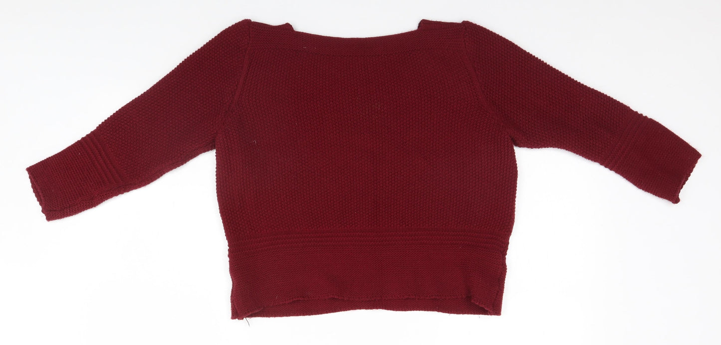 Womens UK Size  Preworn Red Pullover Jumper