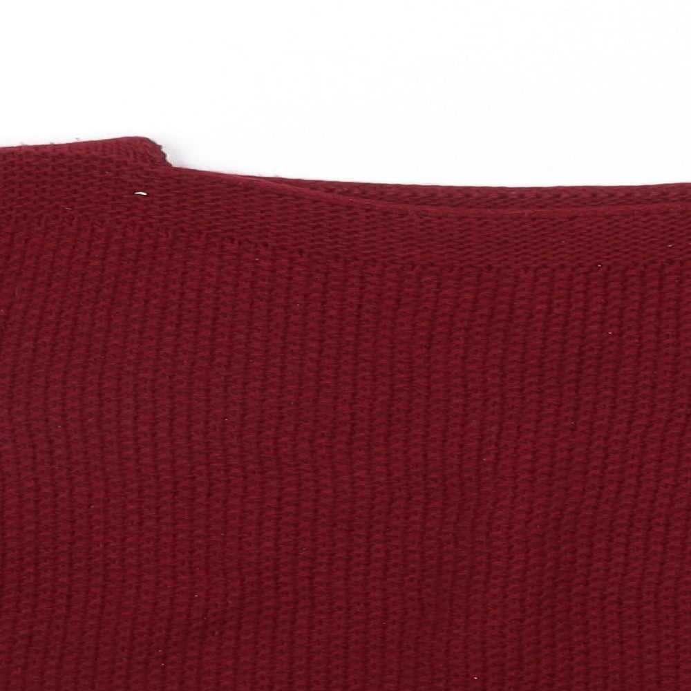 Womens UK Size  Preworn Red Pullover Jumper