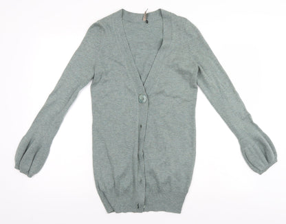 Womens UK Size 8 Topshop Grey Cardigan Jumper
