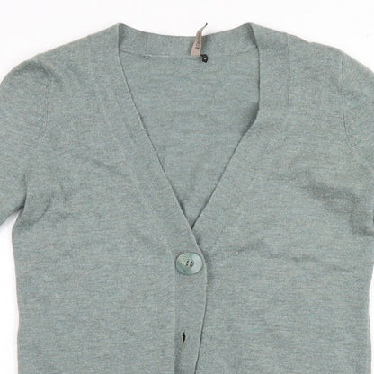 Womens UK Size 8 Topshop Grey Cardigan Jumper