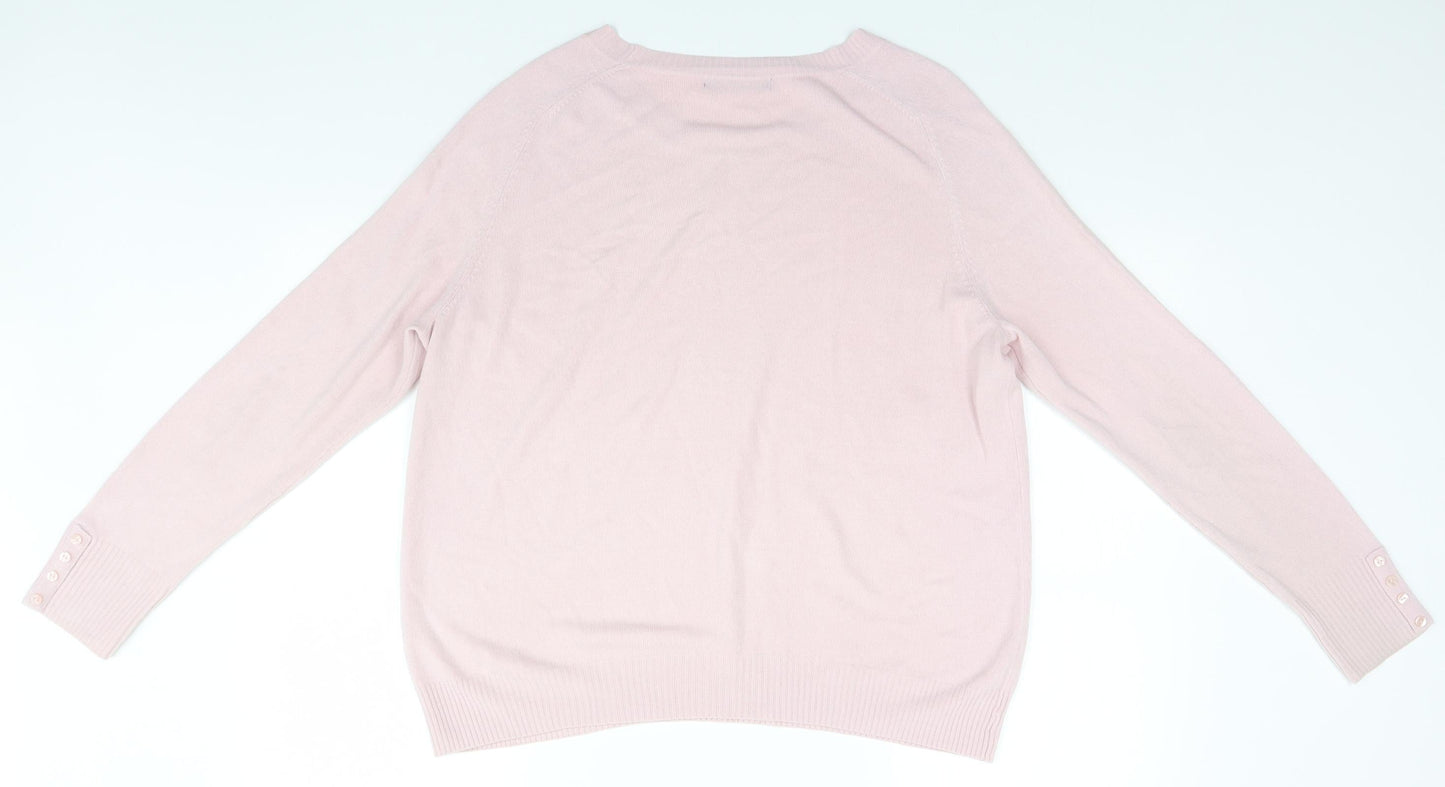 Womens UK Size  Marks and Spencer Pink Pullover Jumper