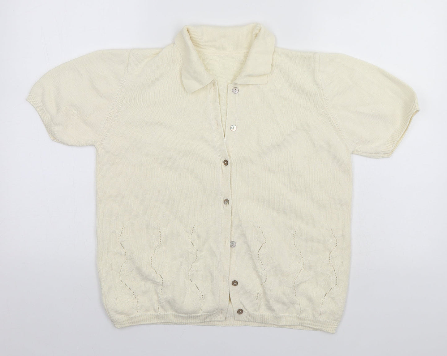 Womens UK Size  Preworn Ivory Cardigan Jumper