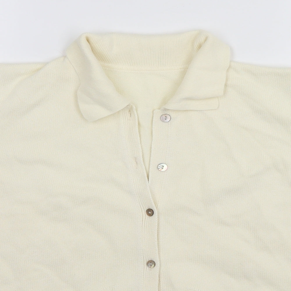 Womens UK Size  Preworn Ivory Cardigan Jumper